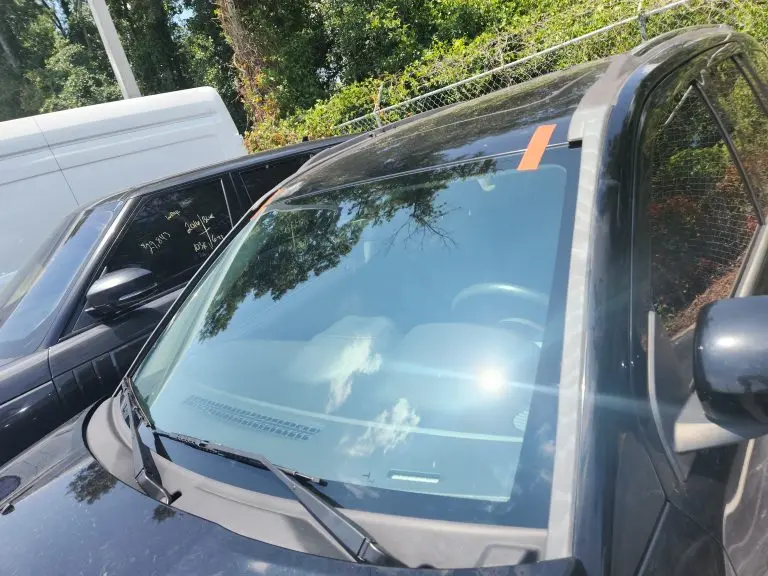 New windshield installed on an SUV